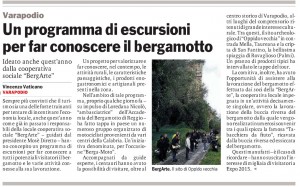 articoli giornali bergArte gazzetta del sud del 13/04/2016